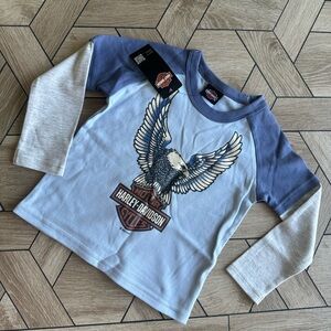 Harley-Davidson Kids Long Sleeve Shirt with Eagle Graphic